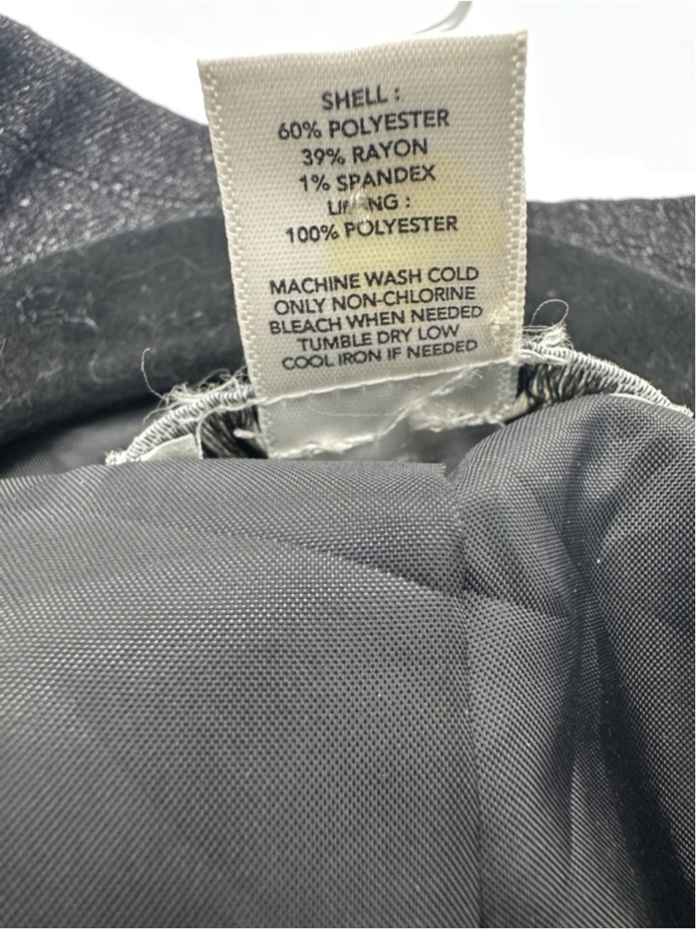 Ann Taylor LOFT Charcoal Cropped Ruffle Collar Blazer Jacket Y2K Corporate 10P - Picture 5 of 5